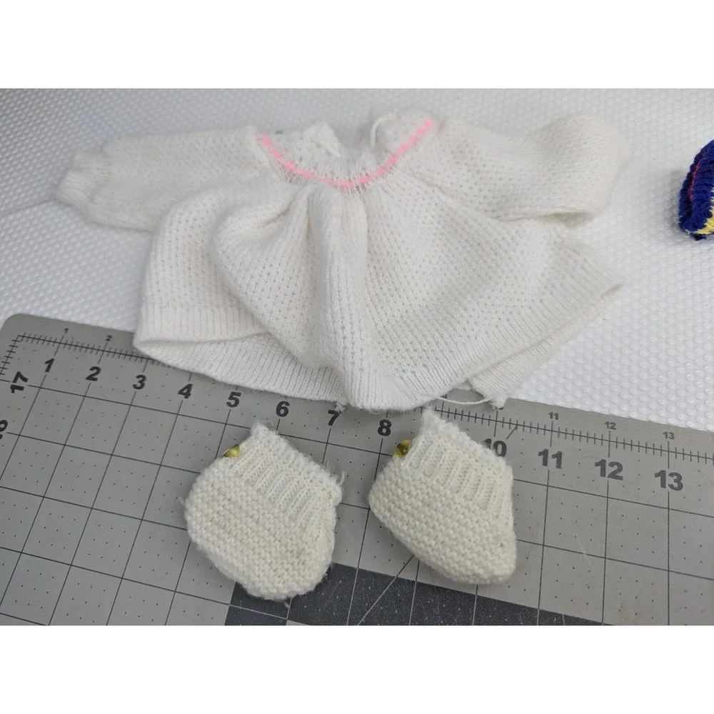 Knit‎ Doll Outfit Sweater Tights Booties Lot Vintage
